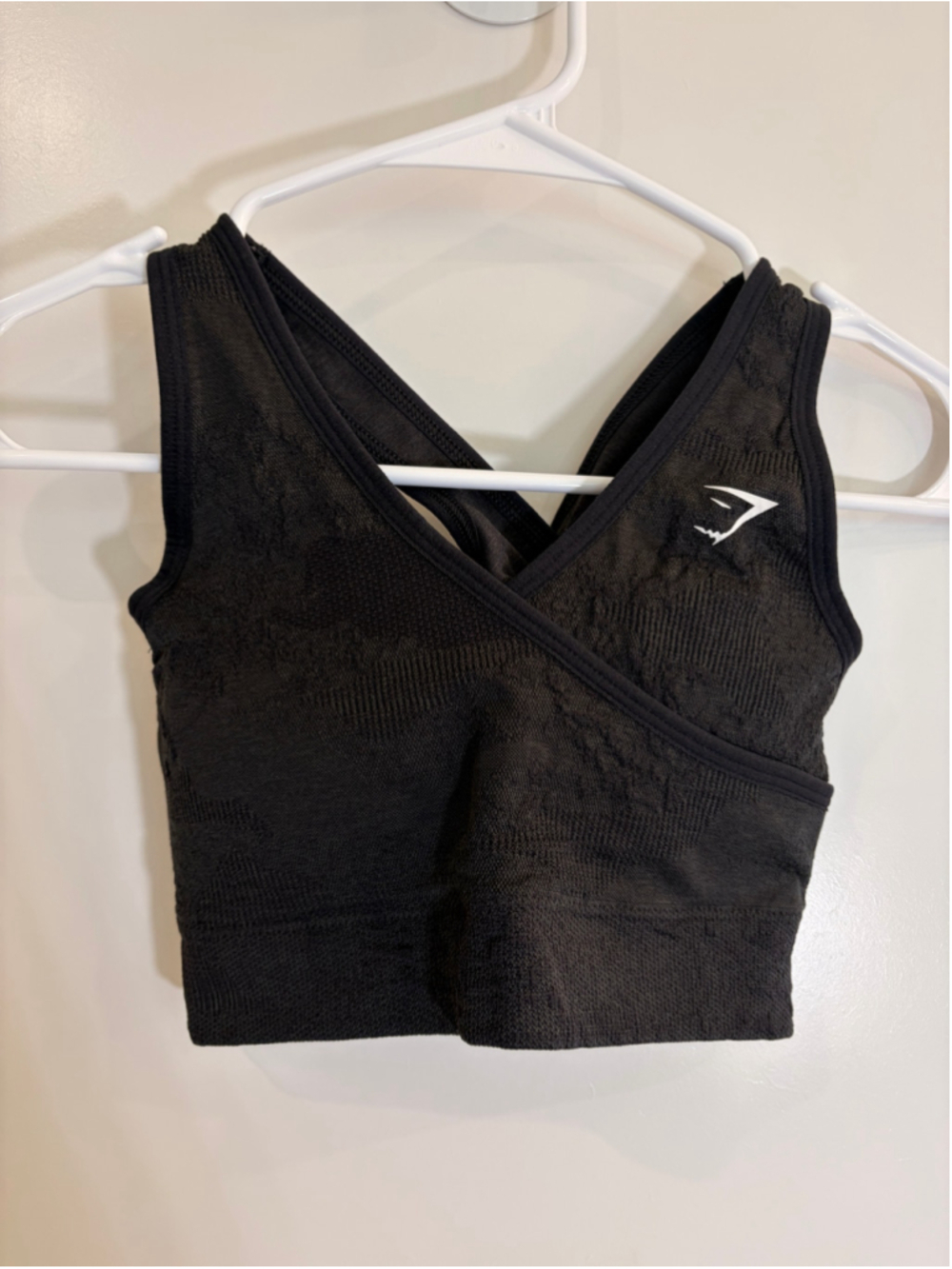 Gymshark Adapt Camo Seamless Sports Bra Black Size XS Like New